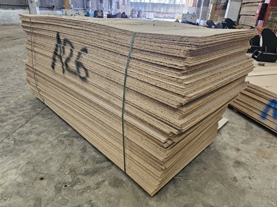 Lot Selection of Chip Board Sheets (245cm x 107cm x 20mm - 59 of)