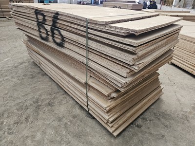 Lot Selection of Chip Board Sheets (245cm x 104cm x 25mm - 56 of)