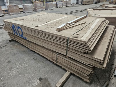 Lot Selection of Chip Board Sheets (Various Lengths x 205cm x 15mm)(31 of)