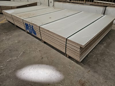 Lot Selection of Chip Board Sheets (350cm x 184cm x 18mm)(18 of)