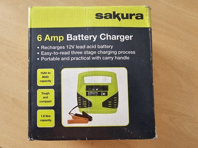 Lot Unused Sakura 6Amp Battery Charger (2 of)