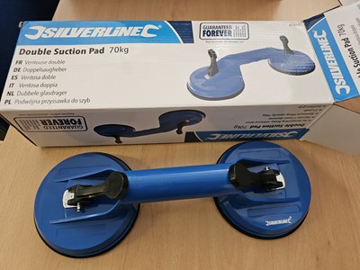 Lot Unused Silverline Double Suction Pad (70Kg) (3 of)