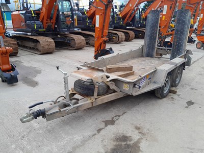 Lot 2018 Ifor Williams GH94BT 2.7 Ton Twin Axle Plant Trailer, Ramps