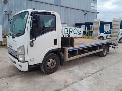 Lot 2010 Isuzu N75.190 4x2 Beavertail Plant Lorry, Winch, Aluminium Ramps, Automatic Gear Box