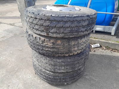 Lot 786 - Michelin 13R22.5 Tyre & Rim (4 of)