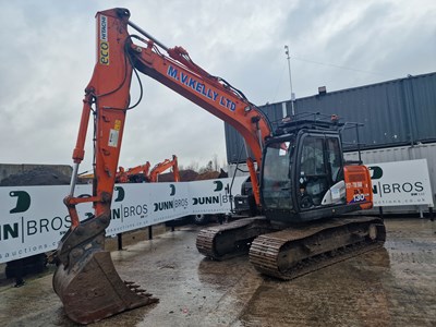 Lot 177 - 2019 Hitachi ZX130LCN-6, 700mm Steel Tracks, VG, CV, Hill Hydraulic QH, Piped, 3 Way Camera, A/C, 72", 48", 18" Bucket