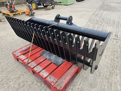 Lot 508 - Unused 2023 Hardlife 100-RA-1800(NM400) 72" Landscape Rake 65mm Pin to suit 13 Ton Excavator