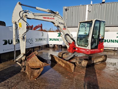 Lot 170 - 2014 Takeuchi TB260, Rubber Tracks, Blade, Offset, CV, Harford Safelock Manual QH, Piped, A/C, 60", 24", 12" Bucket (Reg. Docs. & Declaration of Conformity Available)