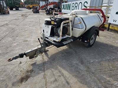 Lot 296 - Brendon Bowsers BB1100 Single Axle Plastic Water Bowser, Yanmar Pressure Washer