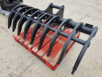 Lot 639 - Unused 2024 Hardlife 100-RRA-1800-175 72" Root Rake 65mm Pin to suit 13 Ton Excavator