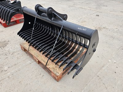 Lot 640 - Unused 2024 Hardlife 100-RA-1800(NM400) 72" Lanscape Rake 65mm Pin to suit 13 Ton Excavator