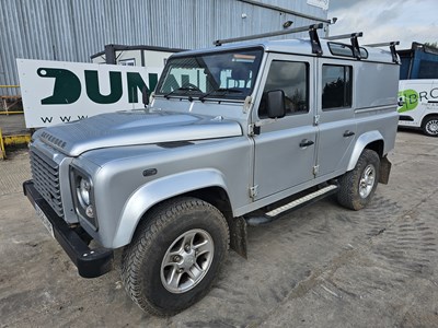 Lot 166 - 2015 Landrover Defender 110 XS TD D/C, 4WD 6 Speed, Heated Seats, A/C, Tacograph, (Reg. Docs. Available, Tested 12/24), (PLUS VAT)