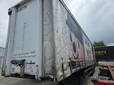 Lot 218 - 2013 SDC Tri Axle Curtainsider Trailer (Tested 10/24)