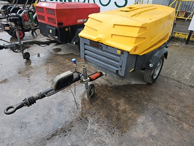 Lot 581 - 2015 Atlas Copco XAS47KD 92CFM Single Axle 2 Tool Compressor