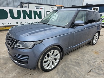 Lot 165 - 2018 Range Rover Vogue Se SDV8, Auto, Paddle Shift, Sat Nav, Reverse Camera, Parking Sensors, Panoramic Roof, Full Leather, Heated Electric Seats, (Reg. Docs. Available)