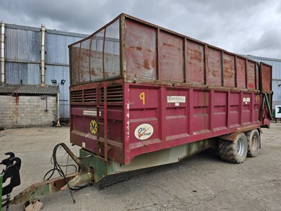 Lot 282 - 2005 Marshall QM16 Twin Axle Silage Trailer, Sprung Draw Bar, Hydraulic Tail Gate