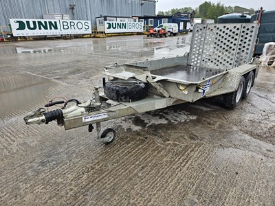 Lot 180 - Ifor Williams GH1054BT 3.5 Ton Twin Axle Plant Trailer, Ramps