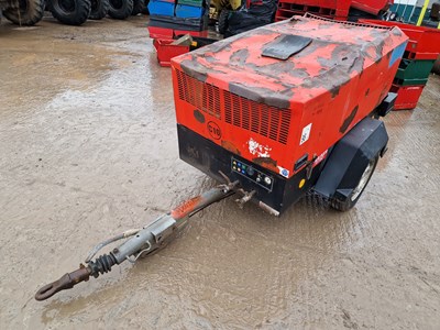 Lot 94 - 2007 Ingersoll Rand 731 105CFM Single Axle Compressor