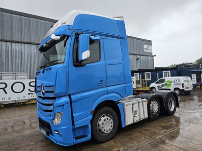 Lot 2014 Mercedes Actros 6x2 Mid Lift, Slider, Automatic Gear Box, A/C, (Reg. Docs. & Plating Certificate Available, Tested 06/25)