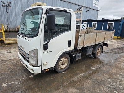 Lot 200A - Isuzu N35.150 4x2 Drop Side Tipper Lorry, Reverse Camera, Fixed Tarp, Manual Gear Box, (Reg. Docs. Available)