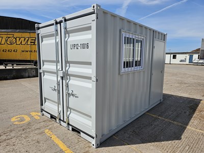 Lot 162 - Unused 12' Container, Side Door & Window