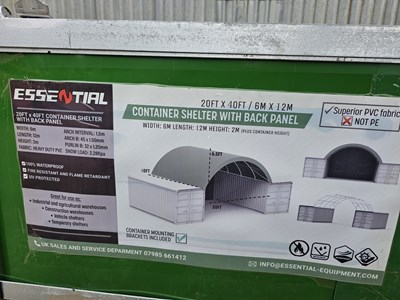 Lot 695 - Unused Essential C2040H 20' x 40' PVC Container Shelter