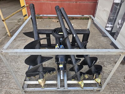 Lot 571 - Unused 2023 Hydraulic Auger to suit Skidsteer Loader, 24", 12", 9" Flights