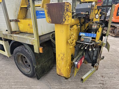 Lot 774 - DAF LF55.170 4x2 Pole Erecting Lorry, Terex Atlas 85.2 Crane, Auger (Engine Runs, Doesn't Hold Air)