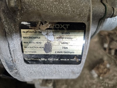 Lot 287 - Honda WB20XT 1" Water Pump, Honda Engine (Spares)