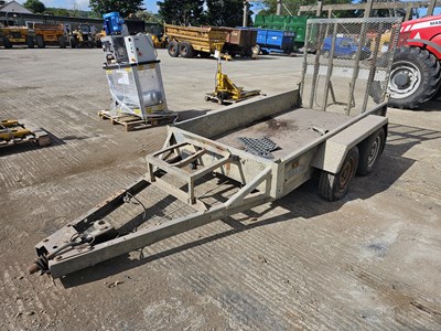 Lot 78 - Indespension 2.7 Ton Twin Axle Plant Trailer, Ramp (Damaged Hitch)