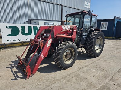 Lot 319 - 1990 Case 885 4WD Tractor, Chilton MX460 Loader, 2 Spool Valves