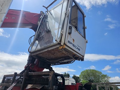 Lot 138 - 2012 Dennison Tri Axle Timber Trailer, Palfinger Q170 Crane, Full Cab, WLI, Heater & Heated Seat, Spare Pins For Bolsters (Tested 01/25)
