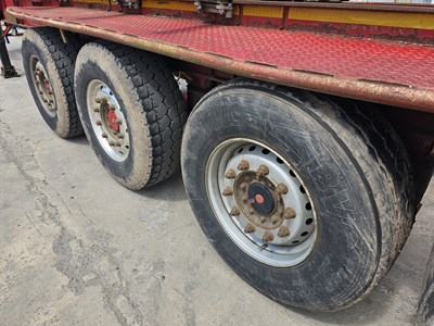 Lot 138 - 2012 Dennison Tri Axle Timber Trailer, Palfinger Q170 Crane, Full Cab, WLI, Heater & Heated Seat, Spare Pins For Bolsters (Tested 01/25)