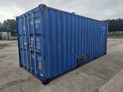 Lot 145 - 20' Workshop/Stores Container, 2 End Doors, Stephill SSDK20 20KvA Generator, Fuel Proof 500 Litre Bowser, Petrol Compressor, Water Pump