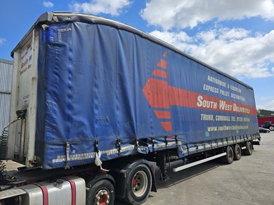 Lot 2012 SDC 50' Tri Axle Double Deck Curtainsider Trailer, Rear Steer