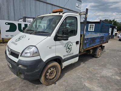 Lot 103 - 2008 Vauxhall Movano 3500 6 Speed Drop Side Tipper Van