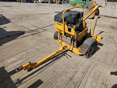 Lot 440 - 2015 Vibroll 71 Single Drum Vibrating Pedestrian Roller, Single Axle Trailer