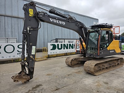 Lot 219 - 2019 Volvo EC140EL 700mm Steel Tracks, CV, Hydraulic QH, Piped, Aux. Piping, Reverse & Blind Spot Camera, A/C