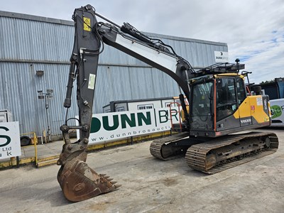 Lot 220 - 2019 Volvo EC140EL 700mm Steel Tracks, CV, Hydraulic QH, Piped, Aux. Piping, Reverse & Blind Spot Camera, A/C (Declaration of Conformity Available)