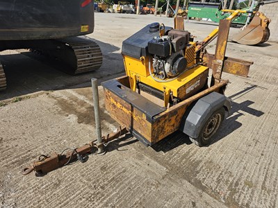 Lot 439 - 2015 Vibroll 71 Single Drum Vibrating Pedestrian Roller, Single Axle Trailer