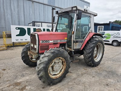 Lot 318 - Massey Ferguson 3060 4WD Tractor, 2 Spool Valves, A/C (Category C Insurance Loss)