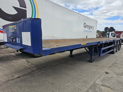 Lot 140 - Crane Fruehauf Tri Axle Flat Bed Trailer