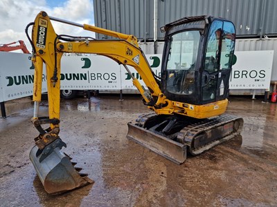 Lot 163 - 2008 JCB 8025ZTS Rubber Tracks, Blade, Offset, CV, Manual QH, Piped, 36" Bucket