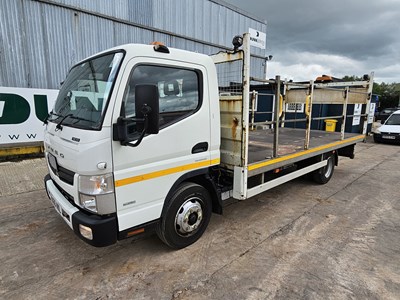 Lot Mitsubishi Fuso 7C15 4x2 Flat Bed Lorry, Side Rails, Reverse Camera, Automatic Gear Box, (Reg. Docs. Available)