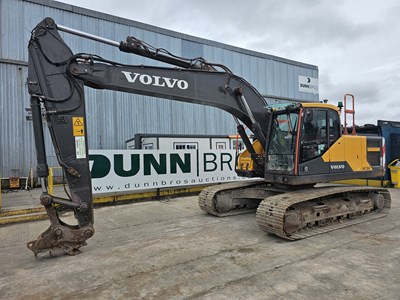 Lot 2018 Volvo EC220EL 700mm Steel Tracks, CV, Miller Hydraulic QH, Piped, Reverse & Blind Spot Camera, A/C