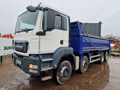 Lot 46 - MAN TGS35.400 8x4 Tipper Lorry, Reverse Camera, WLI, Easy Sheet, Edbro Tipping Gear, Automatic Gearbox, A/C