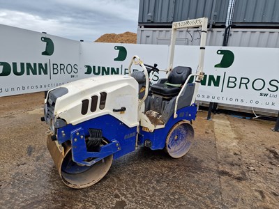 Lot 107 - 2015 Hamm HD8VV Double Drum Vibrating Roller, Folding Roll Bar, 800mm Drum