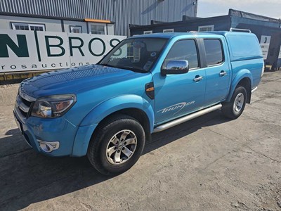 Lot 2009 Ford Ranger XLT Thunder TDCi 4WD 5 Speed Crew Cab Pick Up, Full Leather, A/C, Canopy (NO VAT)(Reg. Docs. Available, Tested 03/25)